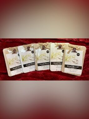 Mini Clipboard Photo Frames Set - Natural Burlap and White